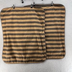 Fendi Pillow Cases Spell Out Black Brown Striped 30"x24"